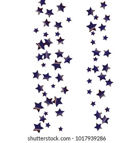 Colorful star falling Pattern. Rainbow colors.Isolated pattern for your project. Astral Design. Chaotic Decor. Modern Creative Starlight Style. Vector illustration for celebration, holiday, invitation