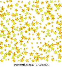 Colorful star falling Pattern. Rainbow colors.Isolated pattern for your project. Astral Design. Chaotic Decor. Modern Creative Starlight Style. Vector illustration for celebration, holiday, invitation
