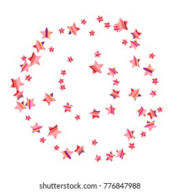Colorful star falling Pattern. Rainbow colors.Isolated pattern for your project. Astral Design. Chaotic Decor. Modern Creative Starlight Style. Vector illustration for celebration, holiday, invitation