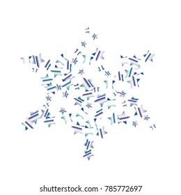 Colorful star falling Pattern. Rainbow colors.Isolated pattern for your project. Astral Design. Chaotic Decor. Modern Creative Starlight Style. Vector illustration for celebration, holiday, invitation