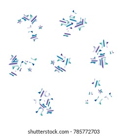 Colorful star falling Pattern. Rainbow colors.Isolated pattern for your project. Astral Design. Chaotic Decor. Modern Creative Starlight Style. Vector illustration for celebration, holiday, invitation