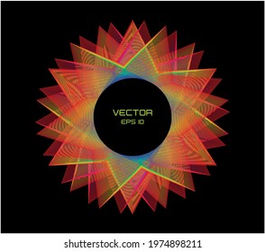 Colorful star frame. Vector illustration.