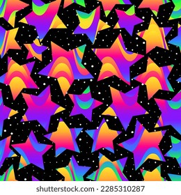 Patrón geométrico sin soldadura de estrella colorida