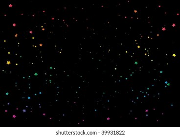 Colorful  star and glitter background