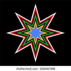 colorful star graphic design for printing