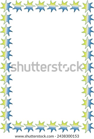 colorful star icon frame with ferm background Generative Ai
