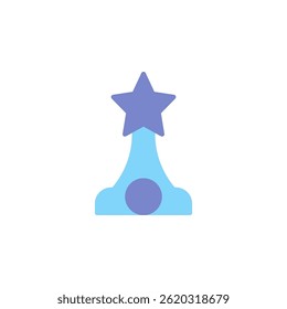 Colorful Star Icon Symbolizing Achievement and Success in Digital Marketing and Internet Strategy Design