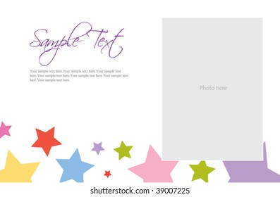 Colorful Star Invitation Template