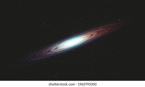 Colorful Star light on Galaxy background with Milky Way spiral,Universe and starry concept design,vector