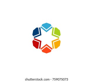 Colorful star logo