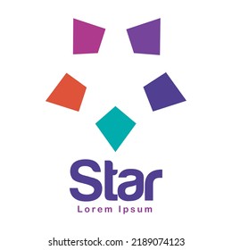 Colorful Star Logo Concept Design