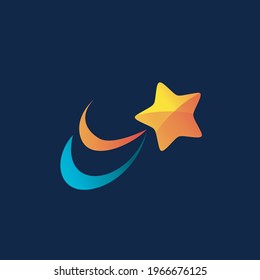 Concepto de logotipo de estrella colorida en vector