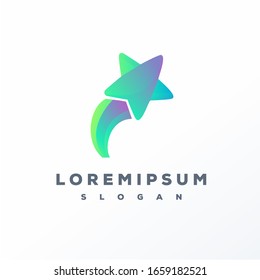 Colorful star logo design ready to use