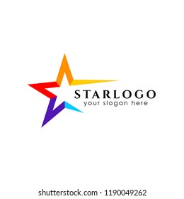 colorful star logo design stock template. star vector icon