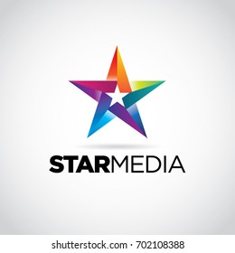 Colorful Star Logo Design Symbol