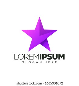 colorful star logo design vector illustration