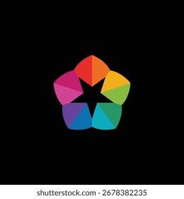 Farbige Star Logo Design Vektor Vorlage