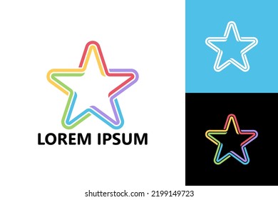 Colorful star logo template design vector