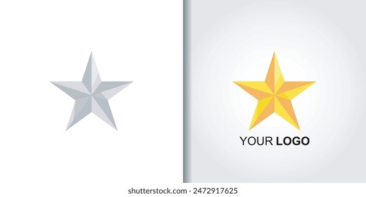 colorful star logo template vector