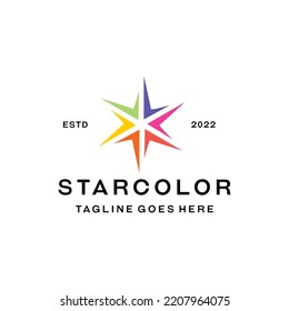 Colorful Star Logo vector design graphic emblem for App