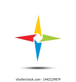 Colorful Star Logo Vector EPS 10 Illustration Template 