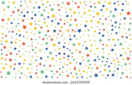 Colorful Star Pattern Background Image with Red, Blue, Green, and Yellow Stars for Fun Designs