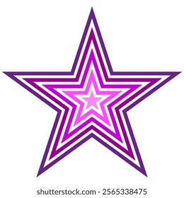 Colorful star pattern. Radiant gradient shape. Abstract artistic element. Vector vibrant illustration.