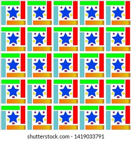 colorful star pattern - vector