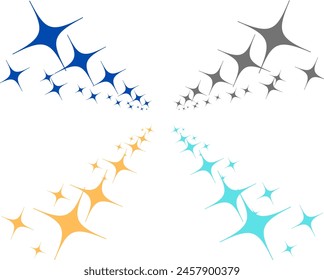 colorful star patterns vector icon isolated in white background