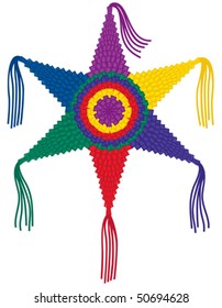 Colorful Star Pinata Vector