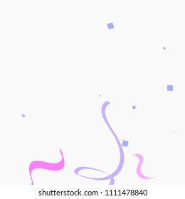 Colorful star ribbon confetti. Fallen glitter vector background. Holographic stars and ribbons explosion for invitation card. New year, christmas, anniversary celebration template. Fun design.