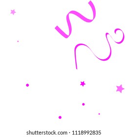 Colorful star ribbon confetti. Fallen glitter background. Geometric stars and ribbons explosion for invitation card. New year, christmas, anniversary celebration template. Abstract design vector.