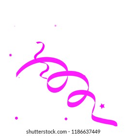 Colorful star ribbon confetti. Fallen glitter background. Geometric stars and ribbons explosion for invitation card. New year, christmas, anniversary celebration template. Abstract design vector.