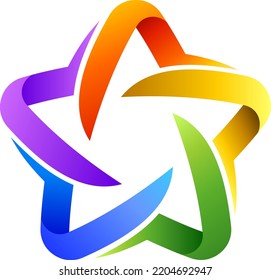 Colorful Star simple logo design