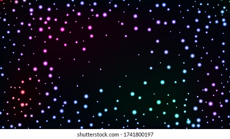 Colorful star sky or space. Night background with magic stars on dark background. Abstract space background.