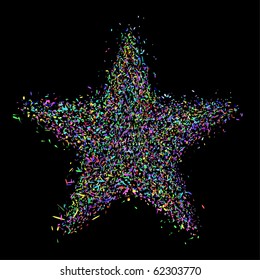 colorful star, vector