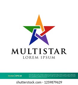 Colorful Star Vector Icon Logo Template Illustration Design. Vector EPS 10.