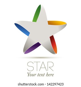 Colorful Star, Vector Illustration