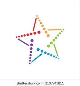 plantilla de logotipo de vector de estrella colorida