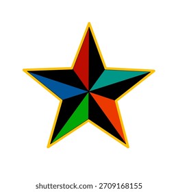Colorido Vector de estrella con diseño de moda