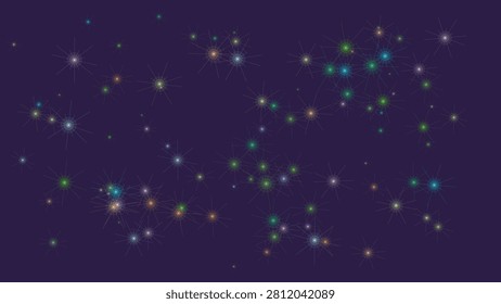 Colorful starry night sky with sparkling lights and celestial beauty in space magical astronomy scene with twinkling stars and cosmic wonder