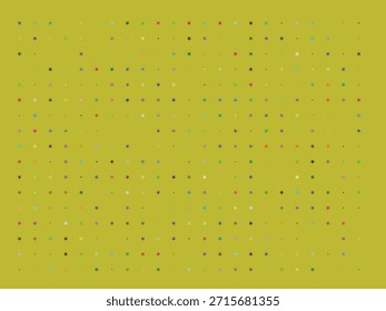 Padrão estrelado colorido no fundo amarelo para design