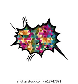 colorful starry speech with abstract background vector illustration