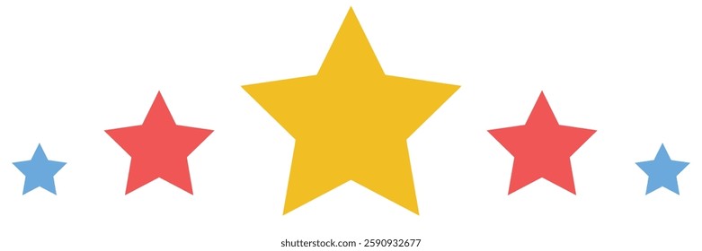 Colorful stars aligned in a playful formation, evokes feelings of achievement, celebration, and the joy of reaching for your aspirations.