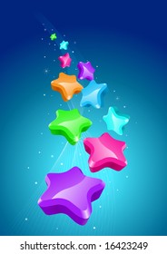 colorful stars background.