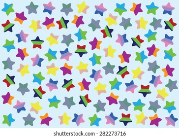 Colorful Stars Background / Vector Design