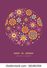 Colorful stars circle decor pattern background template