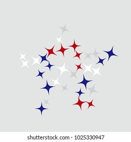 Colorful Stars Confetti, Mystery Sparkling Vector Background. Trendy Glowing Magic Glitter, Lights. Festive Falling Colorful Stars Confetti for Ads, Posters. 
