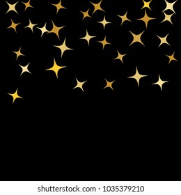 Colorful Stars Confetti, Mystery Sparkling Vector Background. Trendy Glowing Magic Glitter, Lights. Festive Falling Colorful Stars Confetti for Ads, Posters. 
