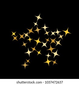 Colorful Stars Confetti, Mystery Sparkling Vector Background. Trendy Glowing Magic Glitter, Lights. Festive Falling Colorful Stars Confetti for Ads, Posters. 
